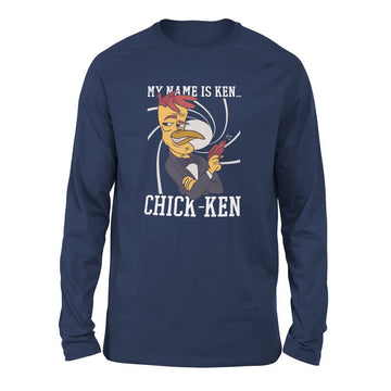Chicken Spy Men/Unisex Drop Shoulder Sweatshirt in Navy color